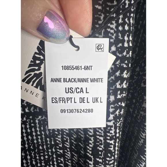 Anne Klein Plaid Pull On Stretch Slim Leg Ankle Pants Women's Size Large NWT - Picture 5 of 10